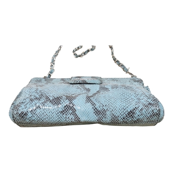 JUDITH RIPKA Snakeskin Python Embossed Leather Shoulder  Bag - Picture 3 of 15